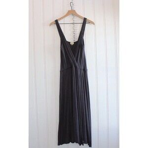 Ella Moss Sleeveless Faux Wrap Maxi Dress Women’s Size Medium Charcoal‎